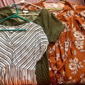 Bundle of 3 Isabel Maternity Dresses